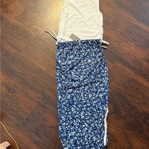 Floral Blue and White Women's Dress